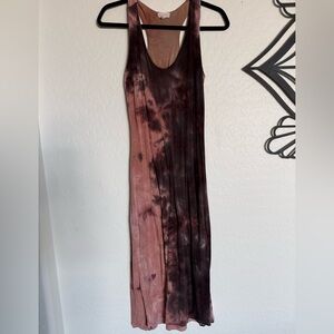 SEE YOU MONDAY Tie-Dye Racer Back Midi Dress - XL